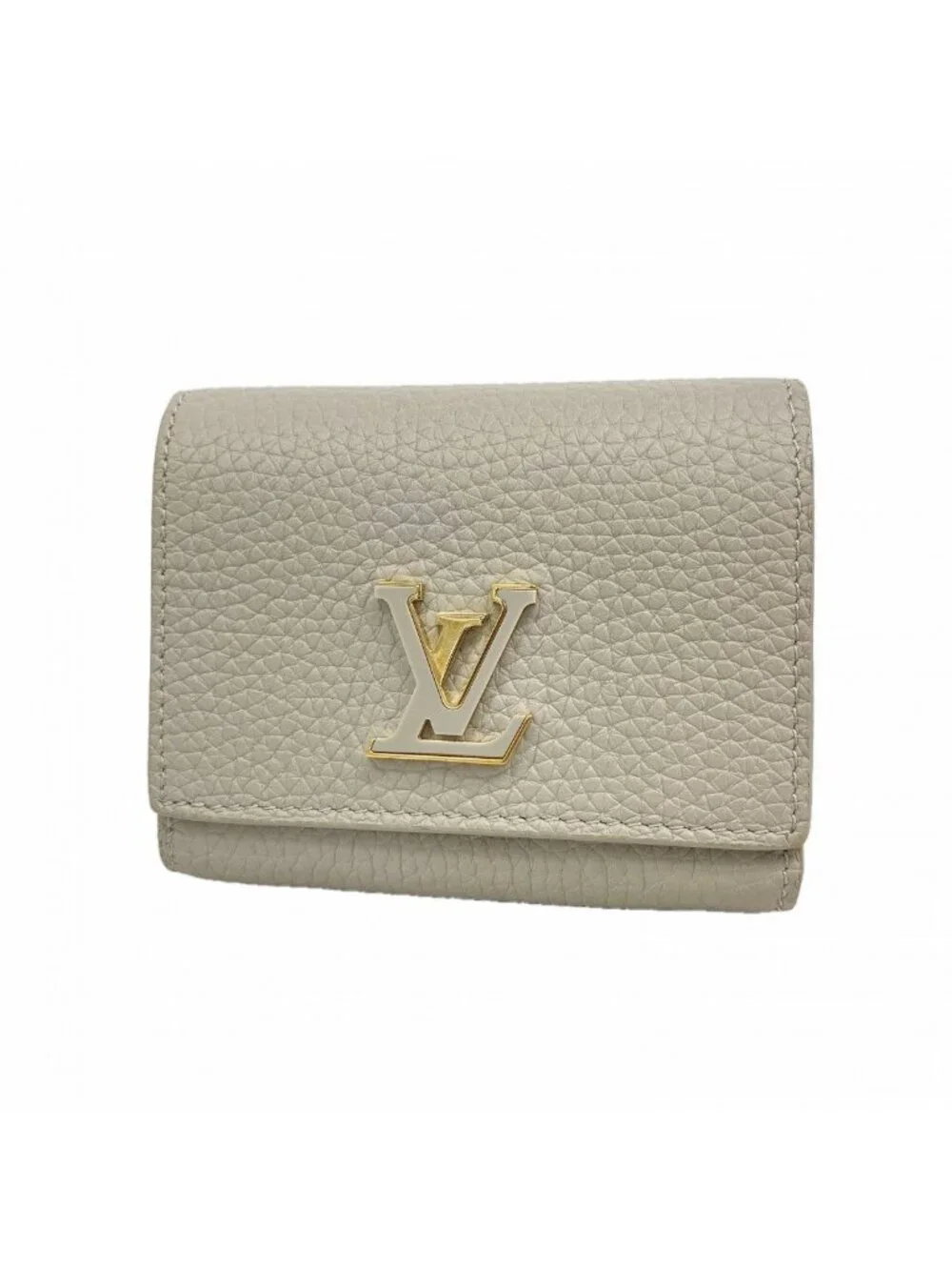 Louis Vuitton Trifold Wallet Portefeuille Capucines Tiny Flint Gray